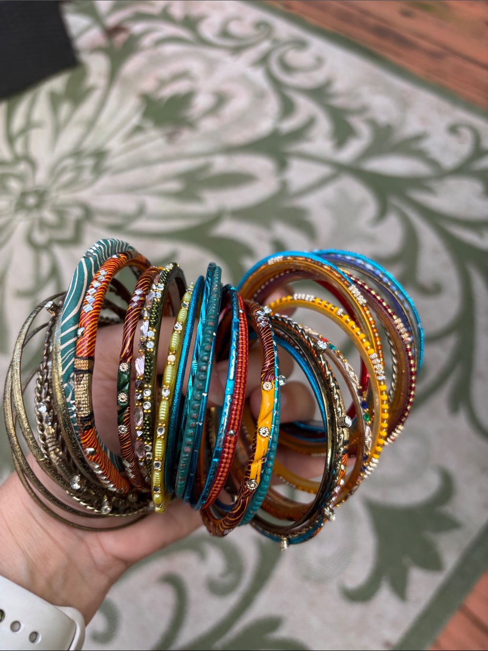 Assorted Colorful Women's Bangle Bracelet Set